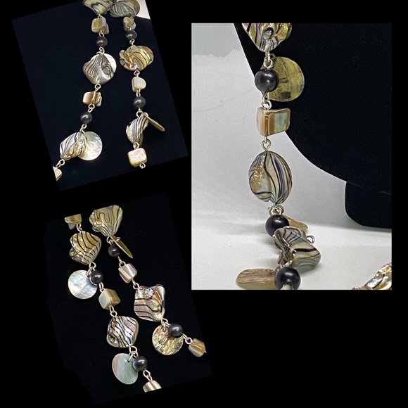 Vintage Polished Mother of Pearl Shell Necklace - Picture 4 of 6